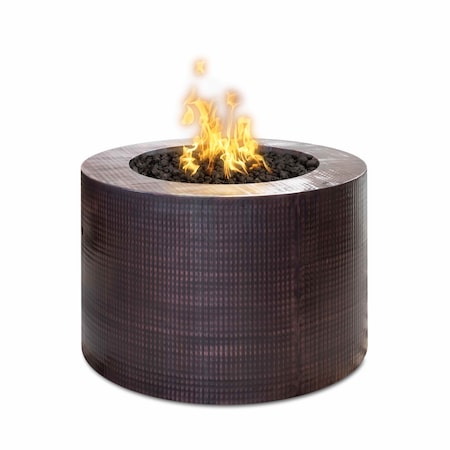 The Outdoor Plus 30 Round Beverly Fire Pit - Copper - Match Lit - Liquid Propane OPT-30RRCPR-LP